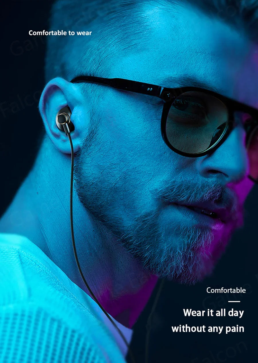 USB Type C Headphone HiFi Bass Stereo Volume Control Mic 3.5mm Wired Earbuds For Galaxy S24 S23 S22 S21 Ultra iPhone 15 Pro Max - Universal Market
