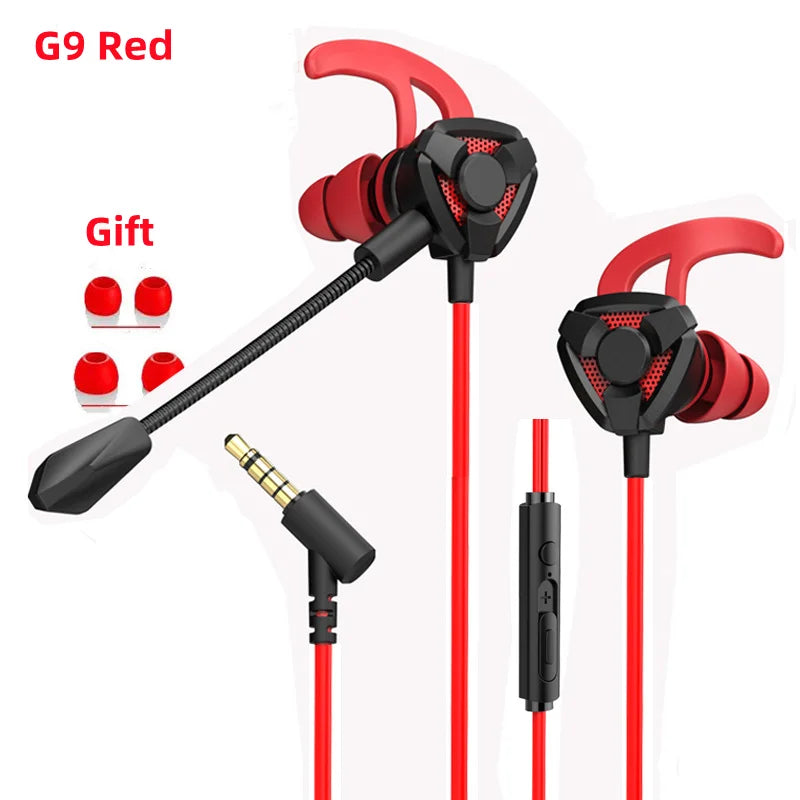 OLAF 3.5mm Wired Headphones Gaming Headset Bass Stereo Gamer Earphones Noise Cancelling Earbuds With Dual Mic In-ear Handfree - Universal Market