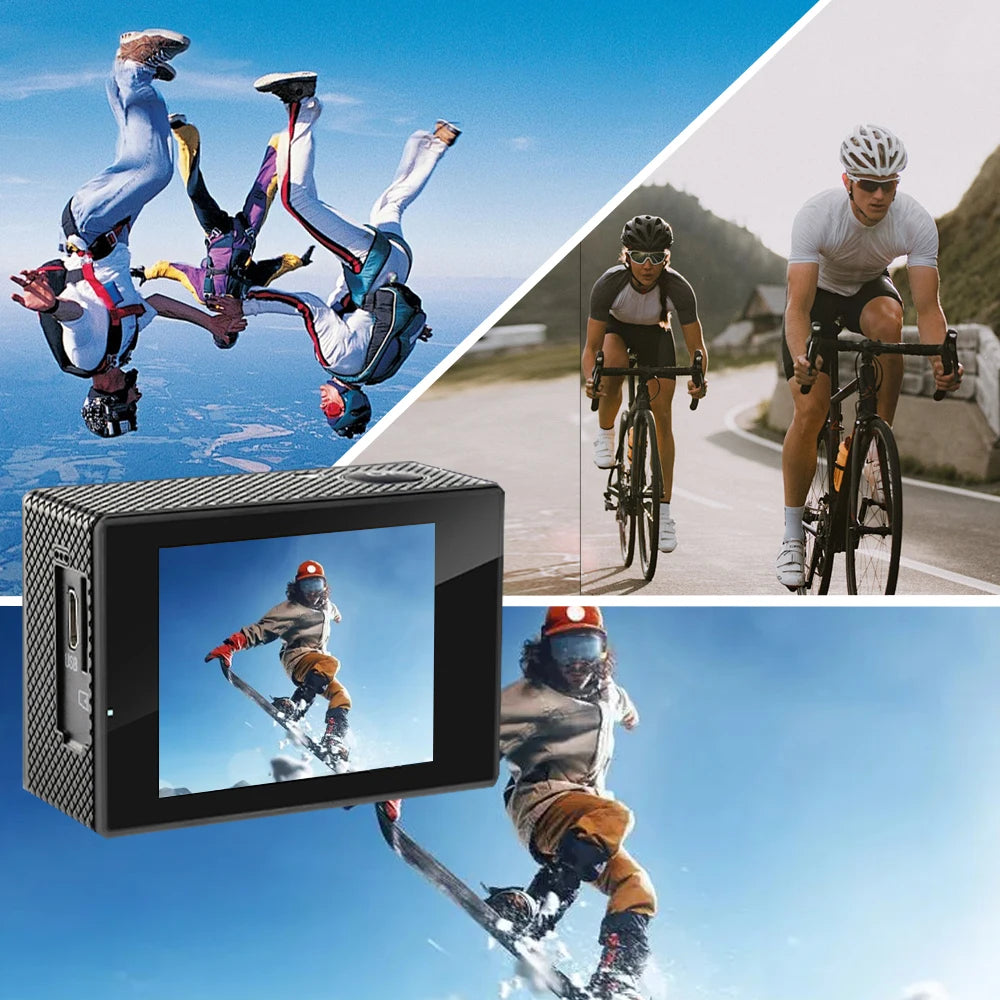 Magecam 4K Action Camera 1080P/30FPS WiFi 2.0" 170D Underwater Waterproof Helmet Video Recording Camera Outdoor Sports Cameras