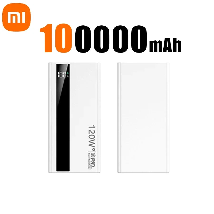 Xiaomi 200000mAh Power Bank 120W Super Fast Charge External Battery High Capacity Digital Display Charger For Iphone 16 Samsung
