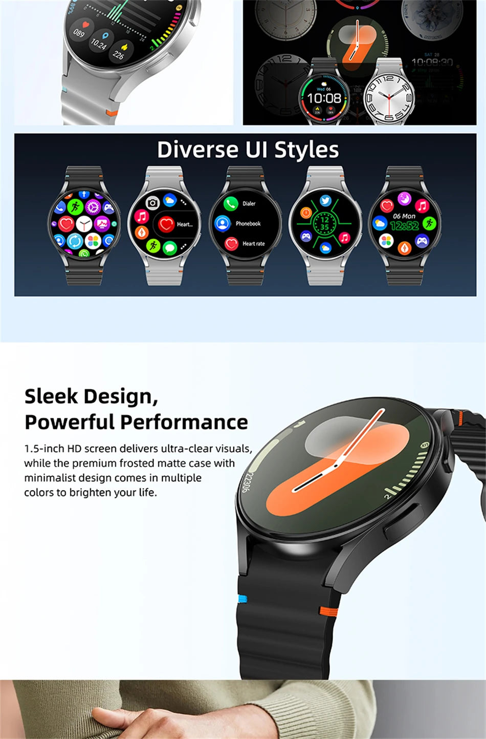2025 New Bluetooth Call Smart Watch 7 Classic Men AMOLED HD Screen AI Voice Assistant Bluetooth Call NFC GPS Smartwatch Women