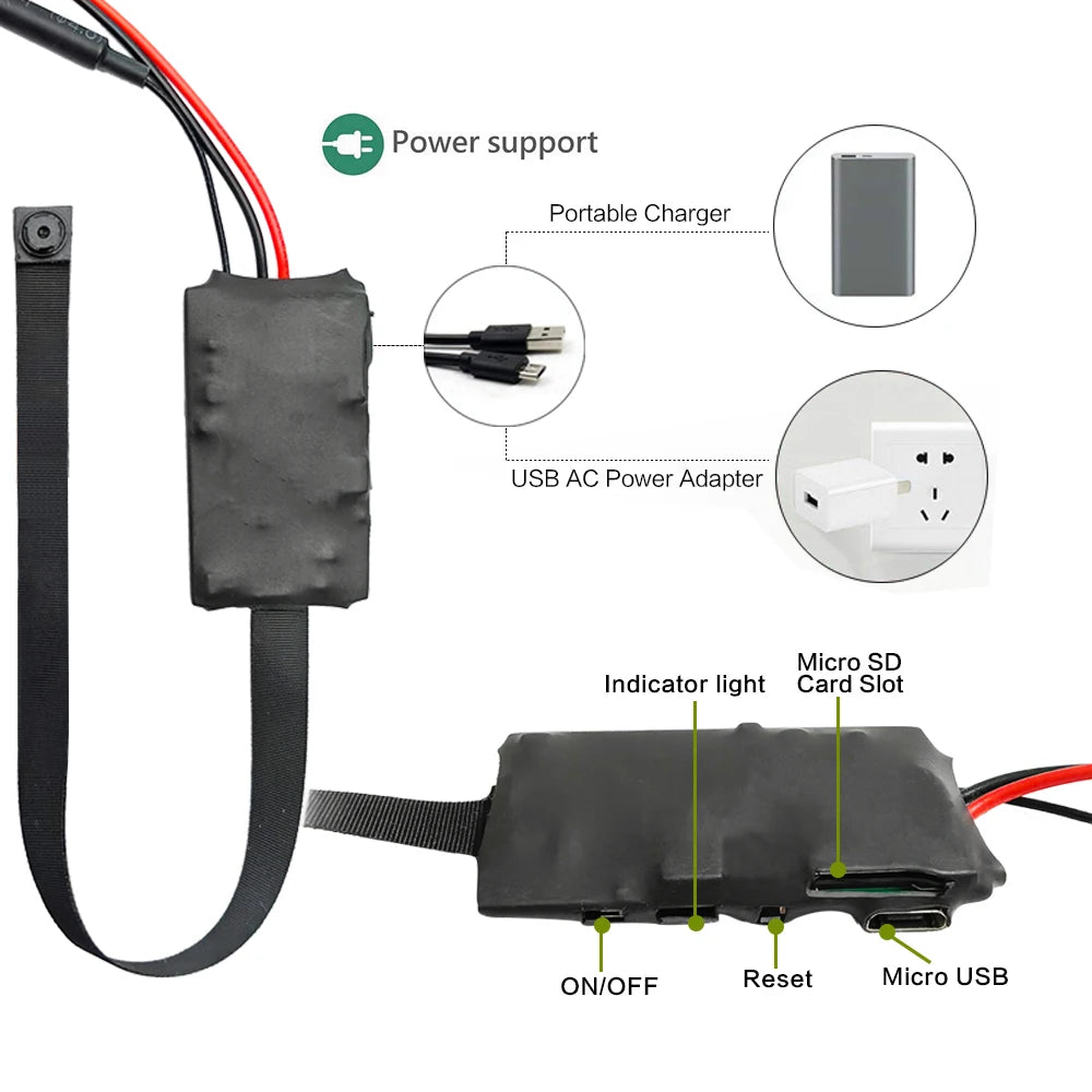 1080P HD Mini WiFi Camera Diy Module Nanny Video Recorder 4K Home Security Micro Camcorder Alarm RemoteControl Monitor hidden TF - Universal Market