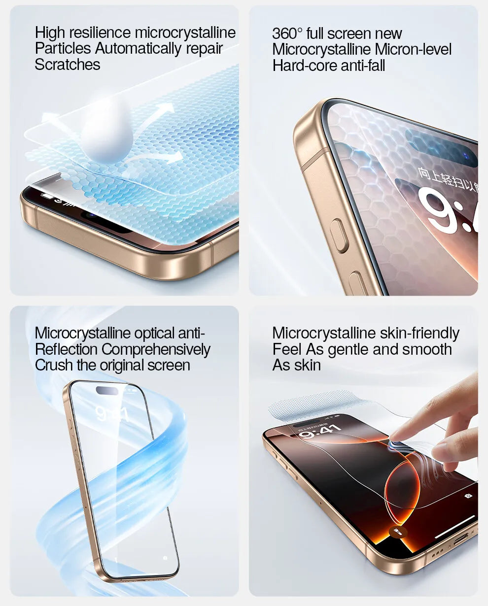 SmartDevil Screen Protector for iPhone 16 Pro Max 16 HD Clear Soft Film for iPhone 16 Pro with Quick Install Tool