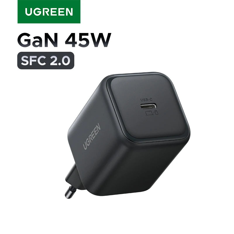 UGREEN 45W GaN Charger PD3.0 Fast Charger PPS QC3.0 Quick Charge For Samsung S25 S24 Ultra iPhone 17 16 15 Pro Max iPad Tablet