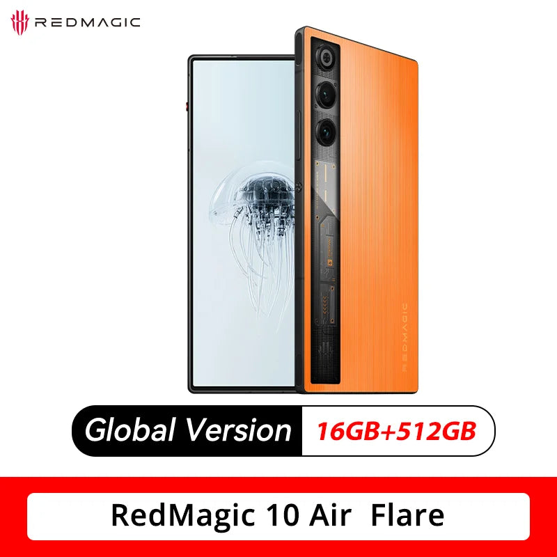 Global Version RedMagic 10 Air Gaming Phone Lightweight design 6.8" Snapdragon 8 Gen3 6000mAh 80W Charge 50MP NFC