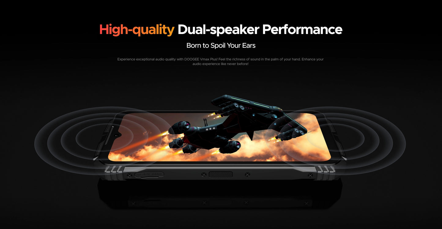 DOOGEE V Max Plus Rugged Phone 22000mAh 36GB(16+20) 512GB 200MP Camera Phone 6.58" 120Hz Dimensity 7050 Android14