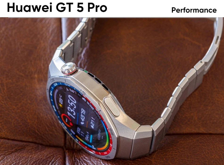 HUAWEI Watch GT 5 Pro 46mm Smartwatch Ceramic and Titanium Watch compatible with iOS and Android 14 days long battery life