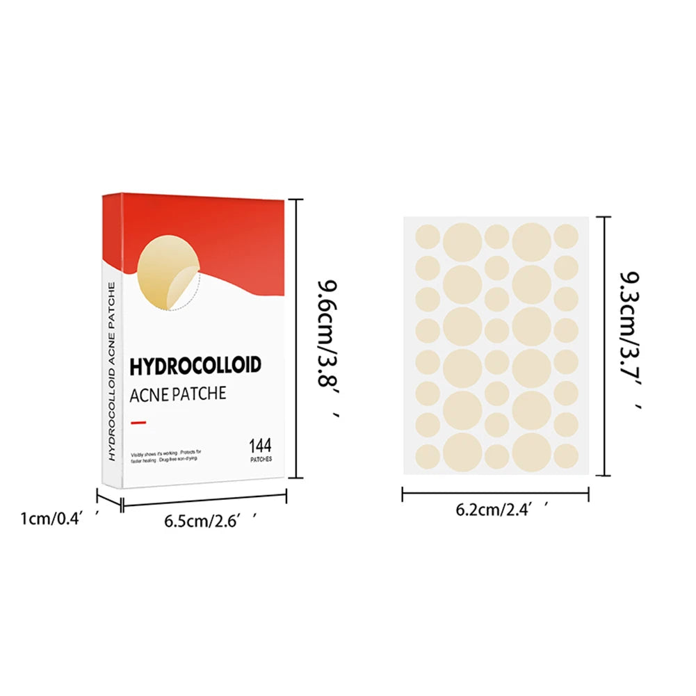 144pcs/set Face High-end Skin Care Pimple Acne Patches Professional Healing Absorbing Spot Sticker Covering for Covering Acne