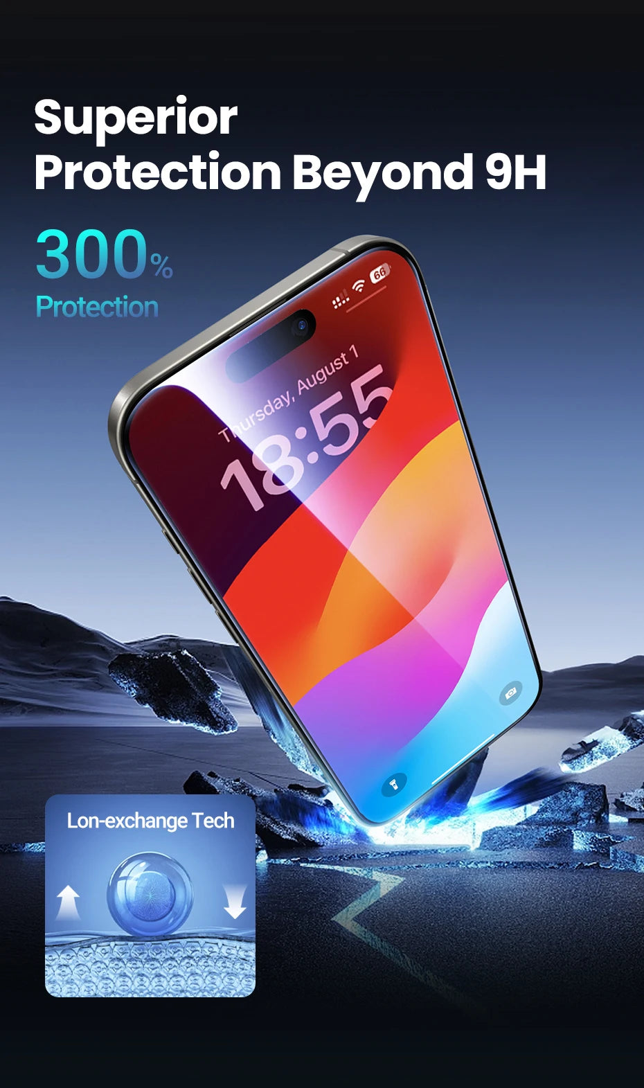 UGREEN Screen Protector For iPhone 16 Pro Full Cover Tempered Glass For iPhone 16 Plus Pro Max Camera Lens Protectors