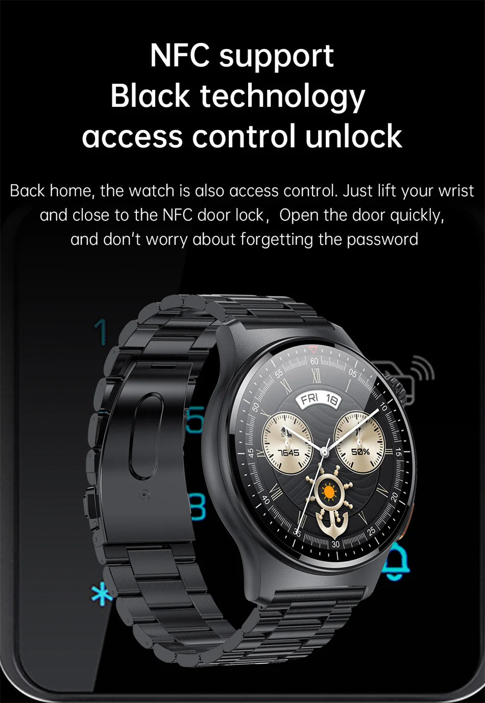 2025 New Outdoor Sport Smart Watch GPS Track Health Monitoring AI Voice Waterproof Fitness Bluetooth Call Smartwatch For HUAWEI