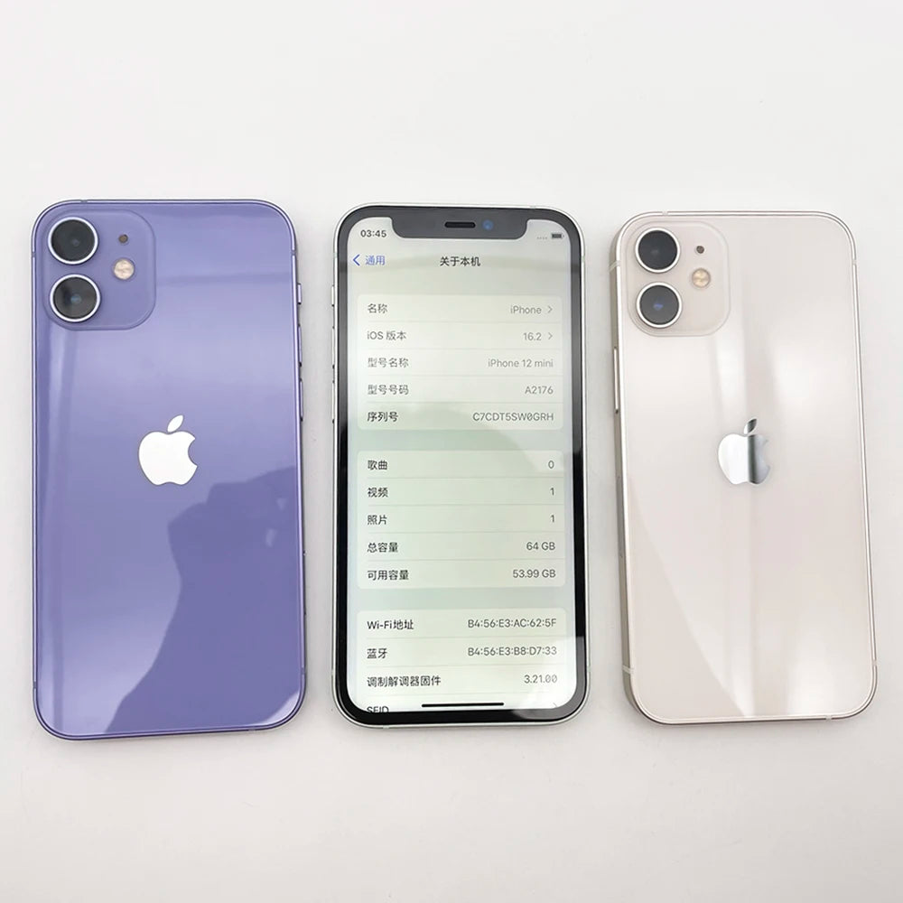 Original Unlocked Apple iPhone 12 mini 4GB RAM 64/128/256GB ROM 5.4" FaceID NFC Super Retina XDR OLED Fast Shipping 5G CellPhone
