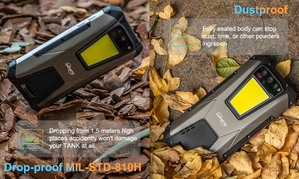 Unihertz TANK Rugged Night Vision Smartphone, Cell Phone, Mobile Phone, 22000 mAh, 8GB, 256GB, 108M Camera, 66W PD, Helio G99