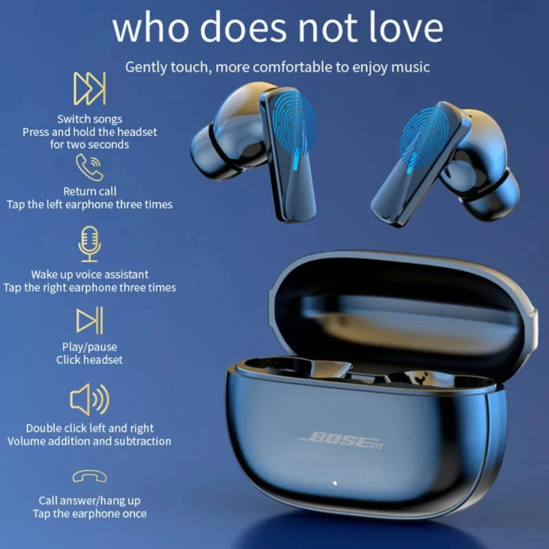 Bosebye Mate 50 TWS Wireless Earbuds Bluetooth5.3 Touch Control Headphone Noise Cancelling Hi-Fi Stereo Sport Earphones With Mic - Universal Market