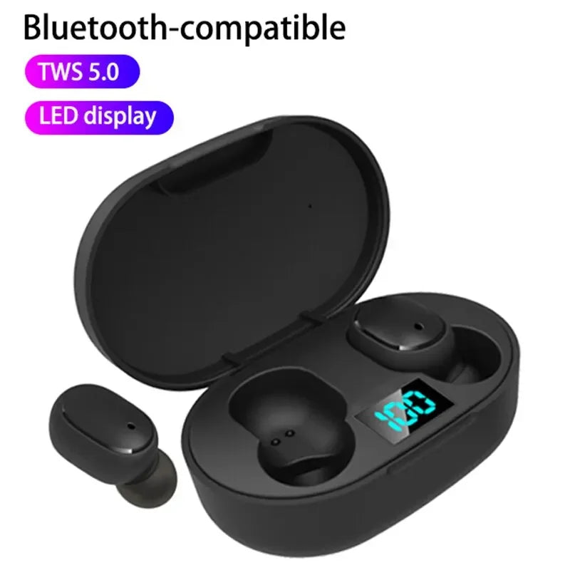 E6S TWS Bluetooth Earphones Wireless Bluetooth Headset Noise Cancelling Headsets With Microphone Headphones For Xiaomi Redmi - Universal Market