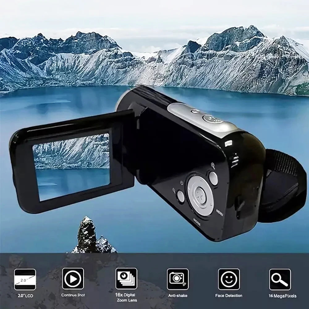 32GB 1080P 16MP 16X Zoom Digital Camera With Fill Light 2.0'' Rotatable Screen Camcorder HD Video Recorder Camera Birthday Gift