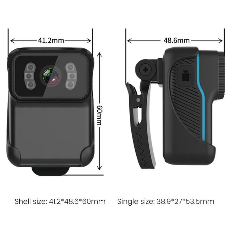 A34M-CS02 1080P HD Portable Body Action Camera CS02 Back Clip Action Camera Wifi DV Camcorder Loop Recording