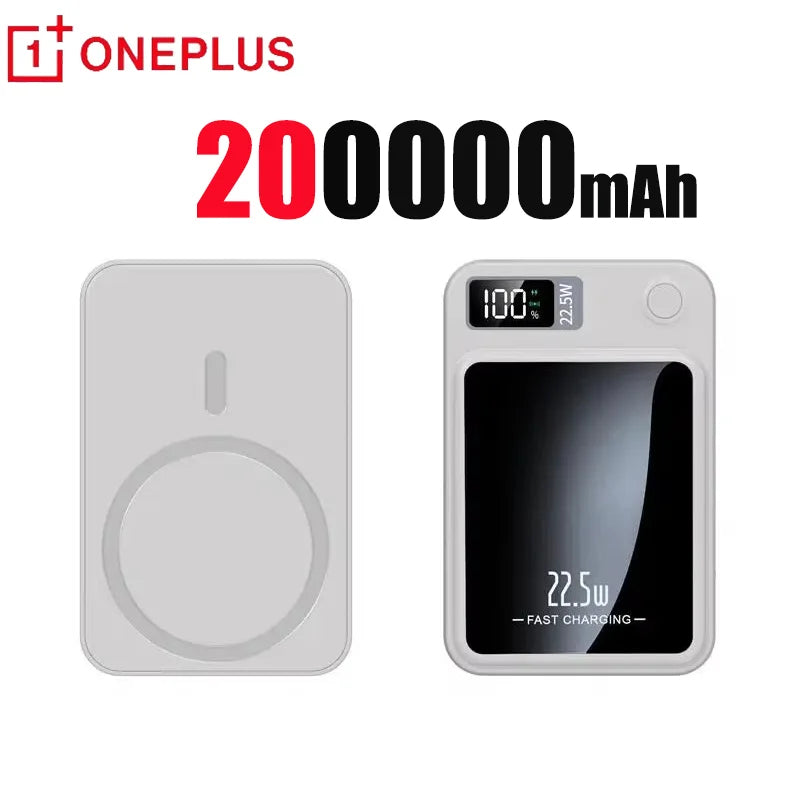 Oneplus 200000mAh Wireless Magnetic Power Bank 22.5W Fast Charging Portable External Battery PowerBank Magsafe for iPhone Huawei