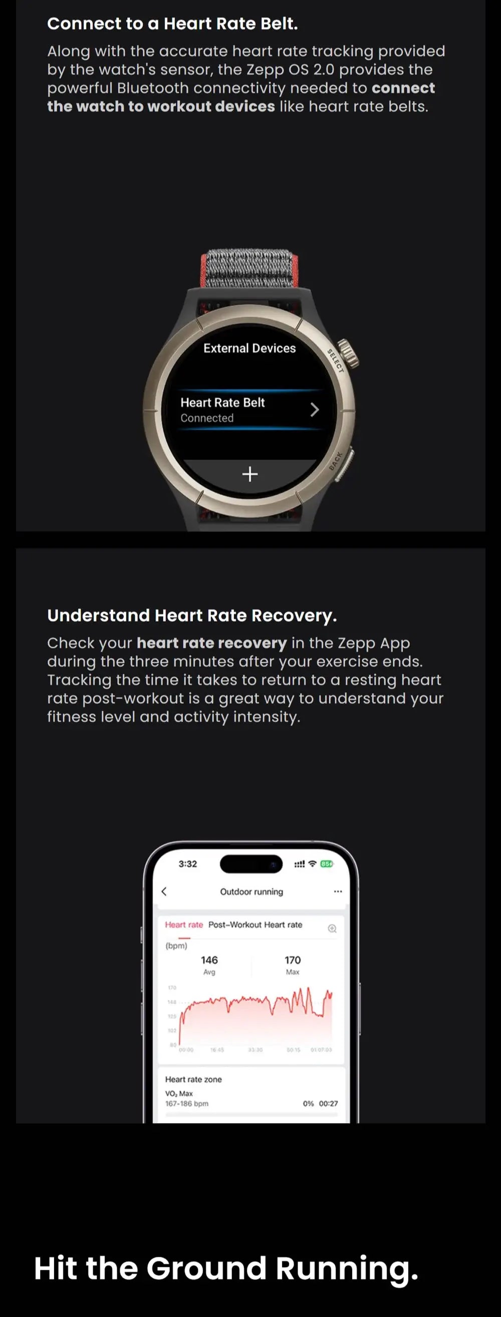 Original Amazfit Cheetah Pro Unrivaled GPS Accuracy 47mm Smartwatch 14Days Battery Life Dual-band GPS Smart Watch Open Box 99New