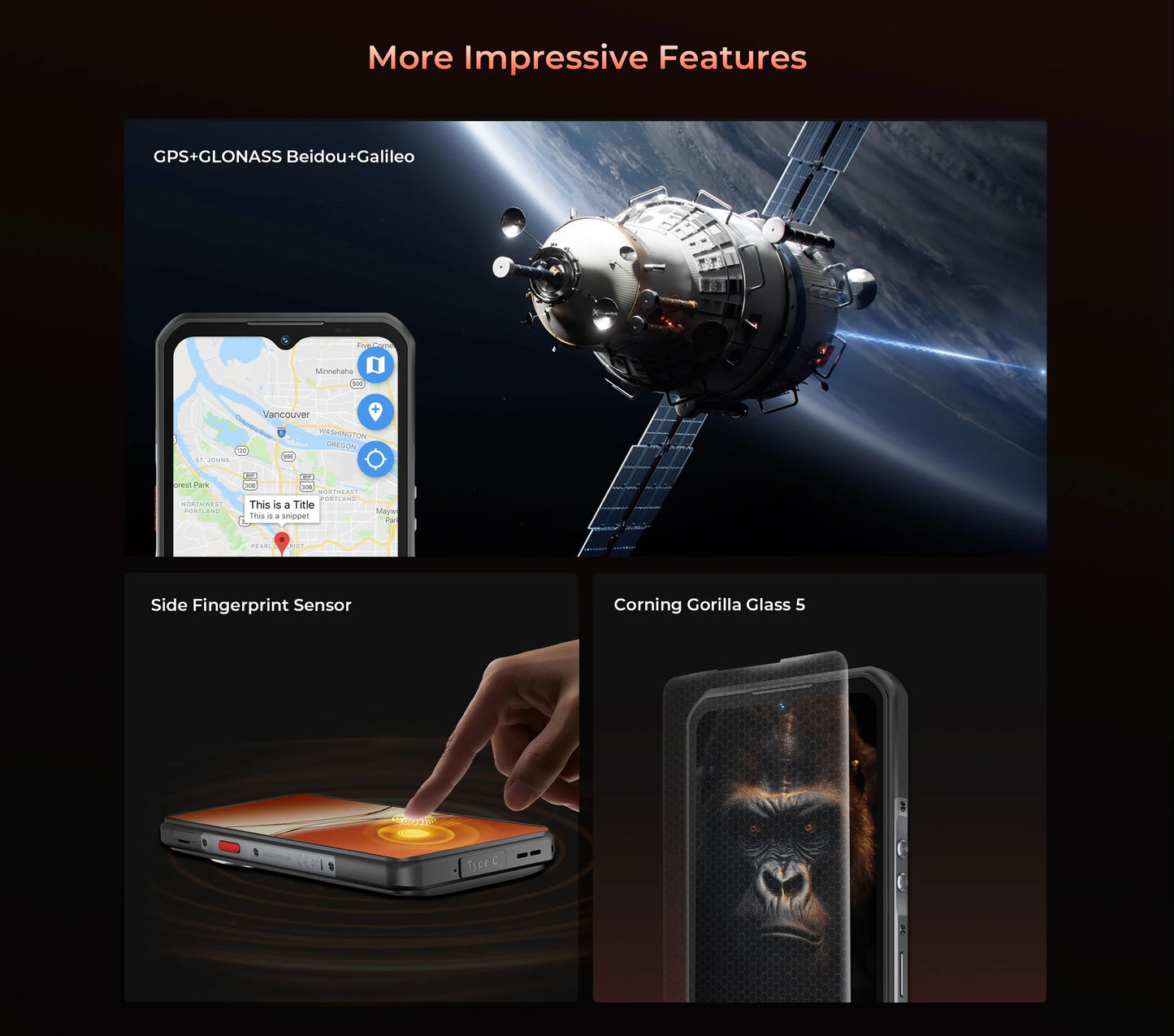 Oukitel WP55 Pro 5G Rugged Smartphone Android 15.0 New 6.6" Product Global Version 48GB(16+32) +512GB 108MP Cell Mobile Phone