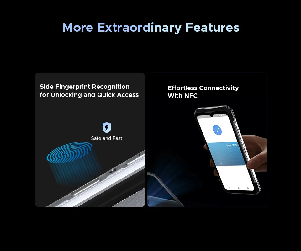 Global Version DOOGEE S200 5G Rugged Phone 12GB +256GB 6.72" Display 100MP AI Main Camera 10100mAh Mobilephone Android 14 NFC