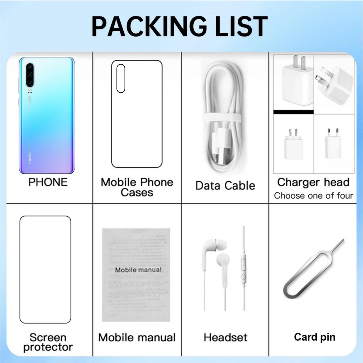 HUAWEI-P30,Smartphone Android,256GB ROM,40MP Camera,6.1 inch,4G Network Mobile phones,Dual SIM,Google Play Store,Cellphones
