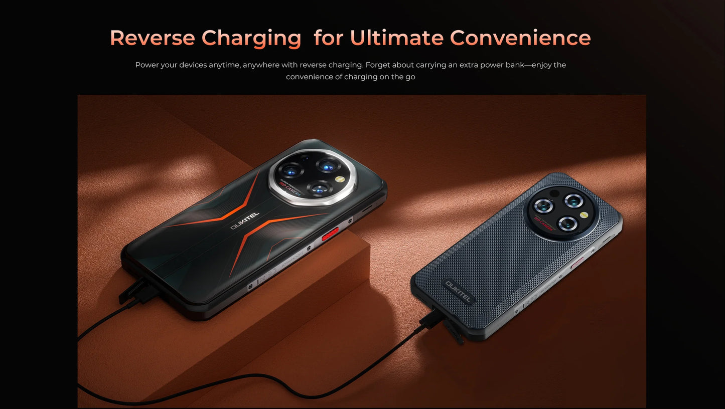 Oukitel WP55 Pro 5G Rugged Smartphone Android 15.0 New 6.6" Product Global Version 48GB(16+32) +512GB 108MP Cell Mobile Phone