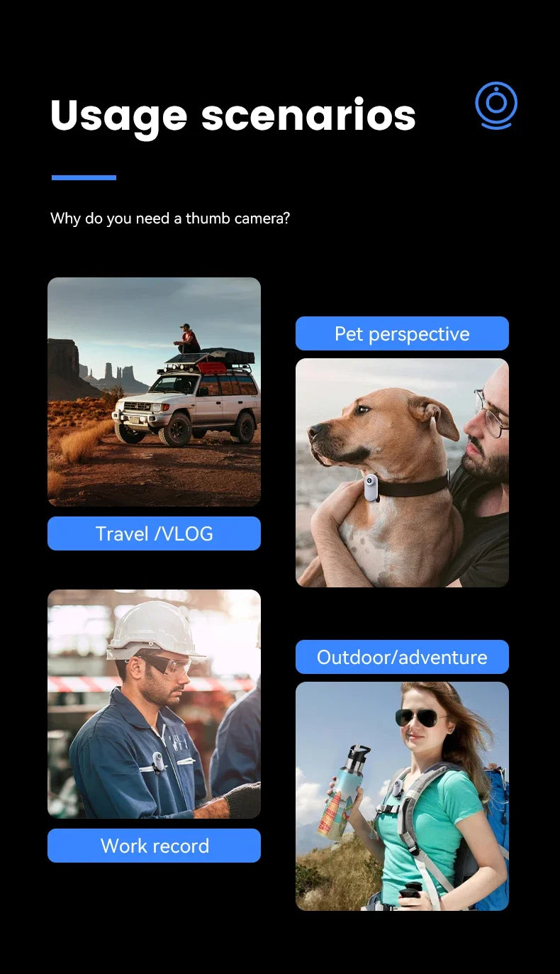 Mini 1080P Portable Camera Outdoor Sports Body Comcroder 0.96in Display Audio and Video Recorder Small DV Digital HD Monitor Cam