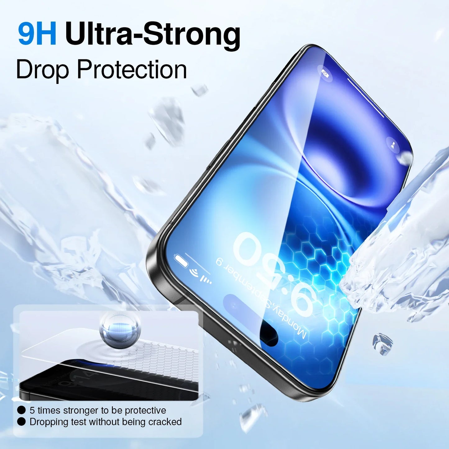 SmartDevil Borderless Temperd Glass for iPhone 16 Pro Max 16 15 Pro Max 15 Plus HD Clear Privacy Dust-free Box Screen Protector