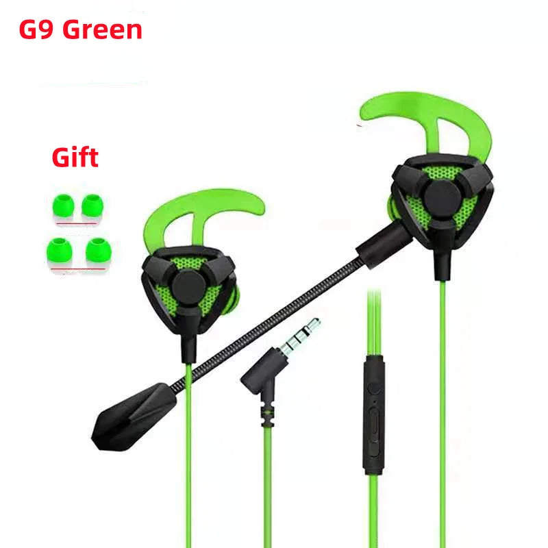OLAF 3.5mm Wired Headphones Gaming Headset Bass Stereo Gamer Earphones Noise Cancelling Earbuds With Dual Mic In-ear Handfree - Universal Market