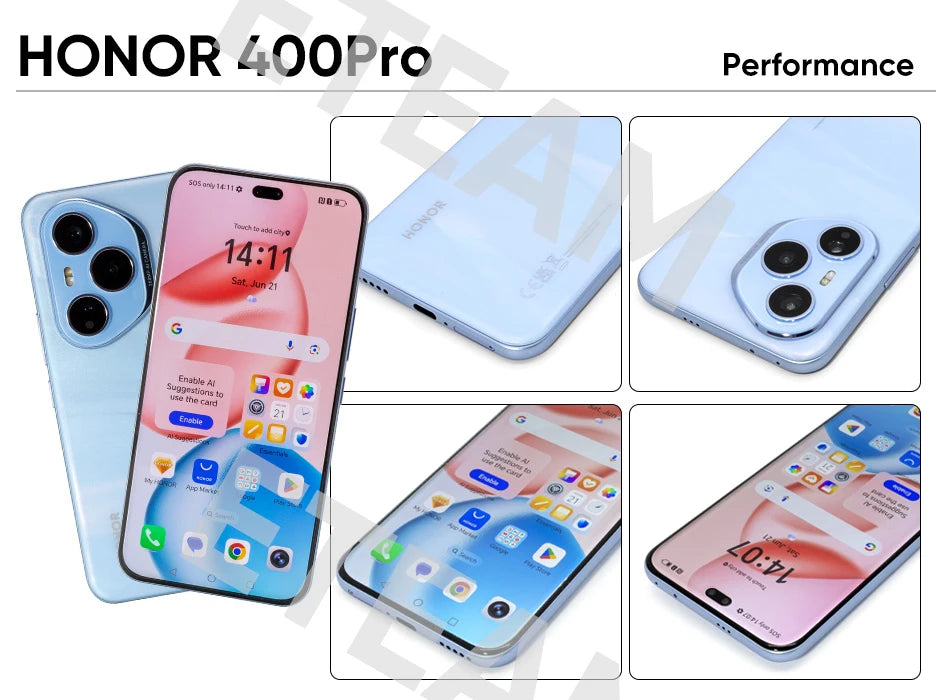 2025 Global Version HONOR 400 Pro 5G Smartphone Snapdragon 8 Gen 3 6.7'' AMOLED Display 200MP 100W Wired 50W Wireless IP68&IP69