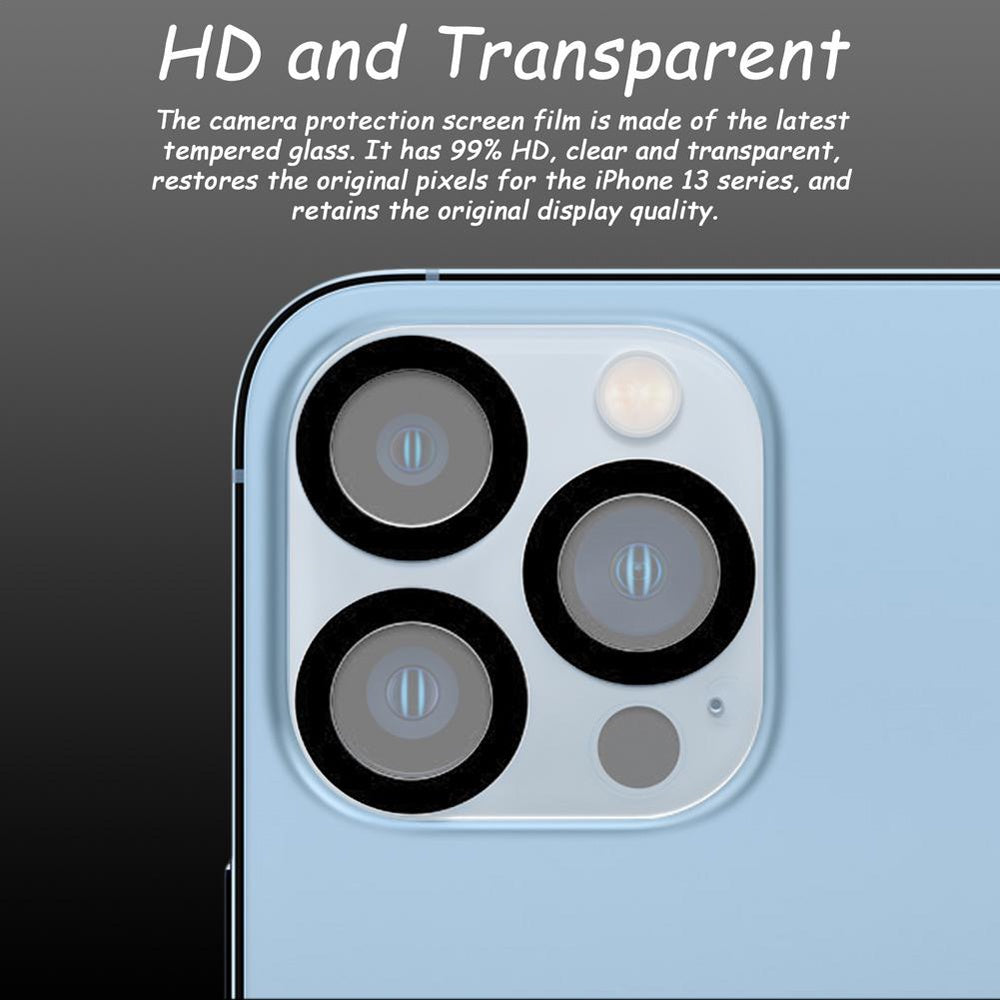 2PCS iPhone 13 12 11 Mini 14 15 Pro Max Camera Lens Silk Tempered Glass Full Coverage Protective For iPhone 15 14/13/12/11 Serie