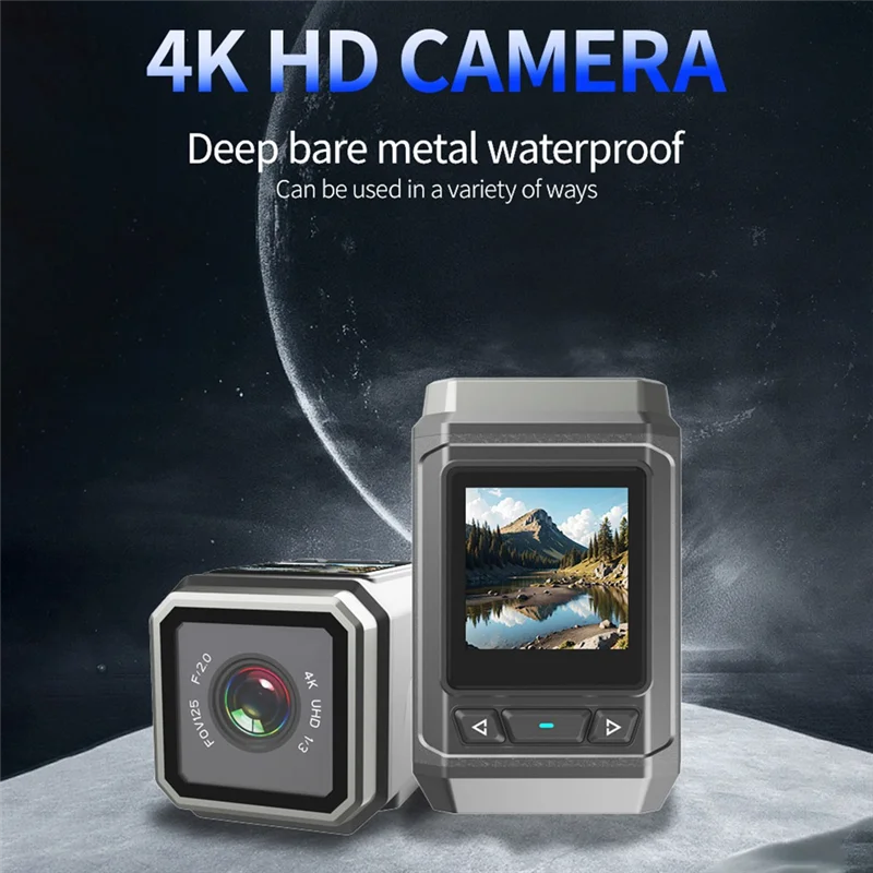 CABE-4K Ultra HD Wireless Wifi Sports Camera With LCD Screen Waterproof Cam Bicycle Cycling Recorder For Motorcyle Riding