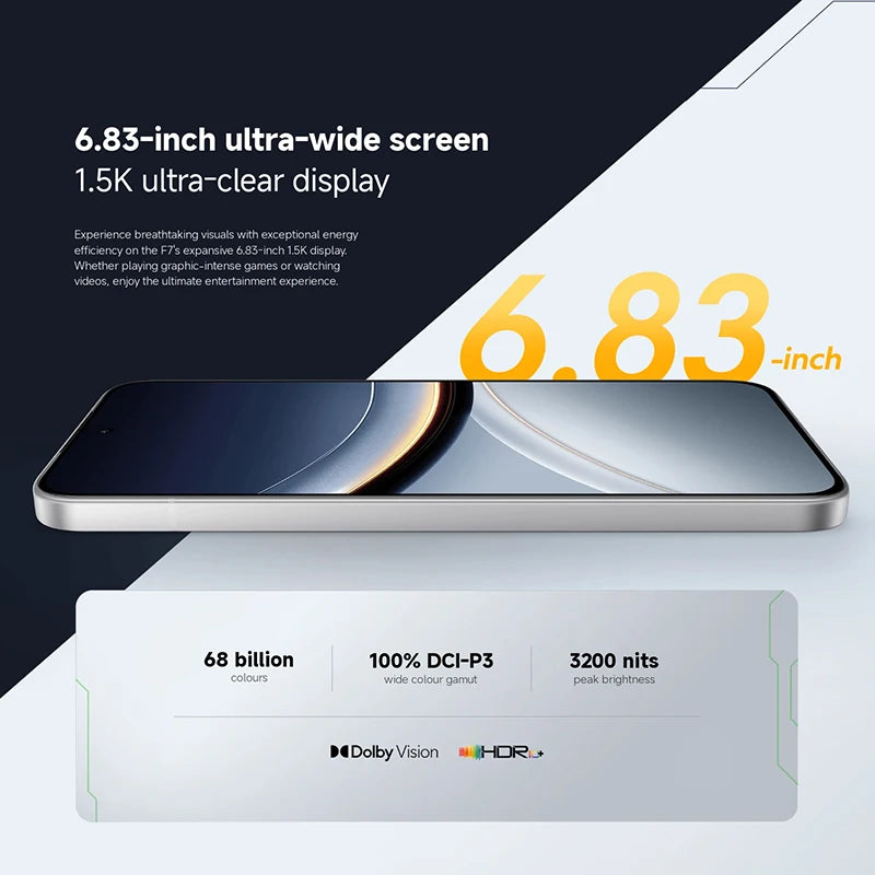 POCO F7 Global Version Smartphone Snapdragon® 8s Gen 4 90W 6500mAh Battery 6.83" 1.5K AMOLED Display 50MP Camera 5G NFC