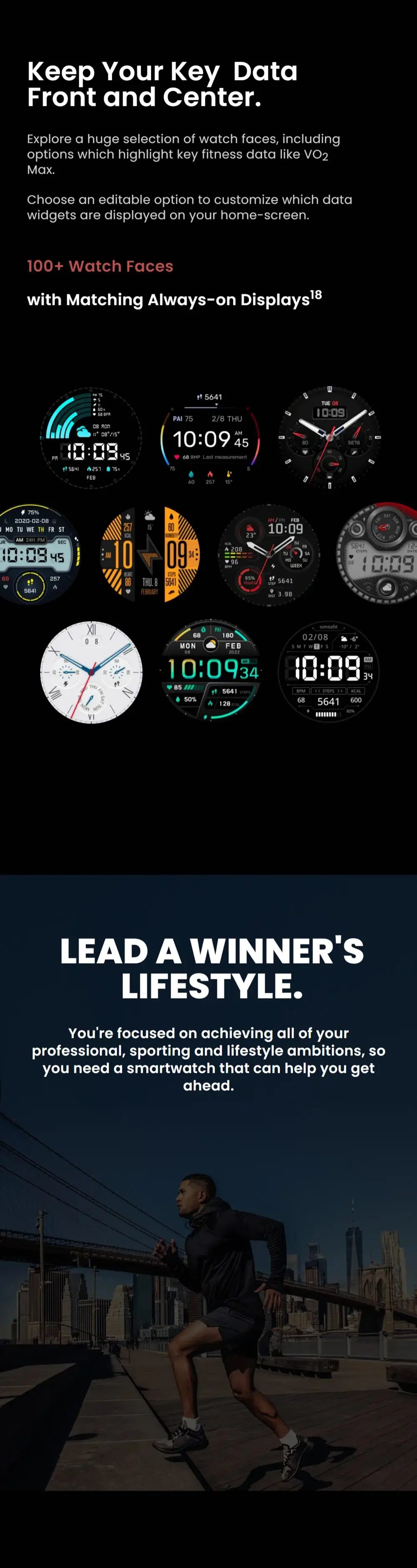 Original Amazfit Cheetah Pro Unrivaled GPS Accuracy 47mm Smartwatch 14Days Battery Life Dual-band GPS Smart Watch Open Box 99New