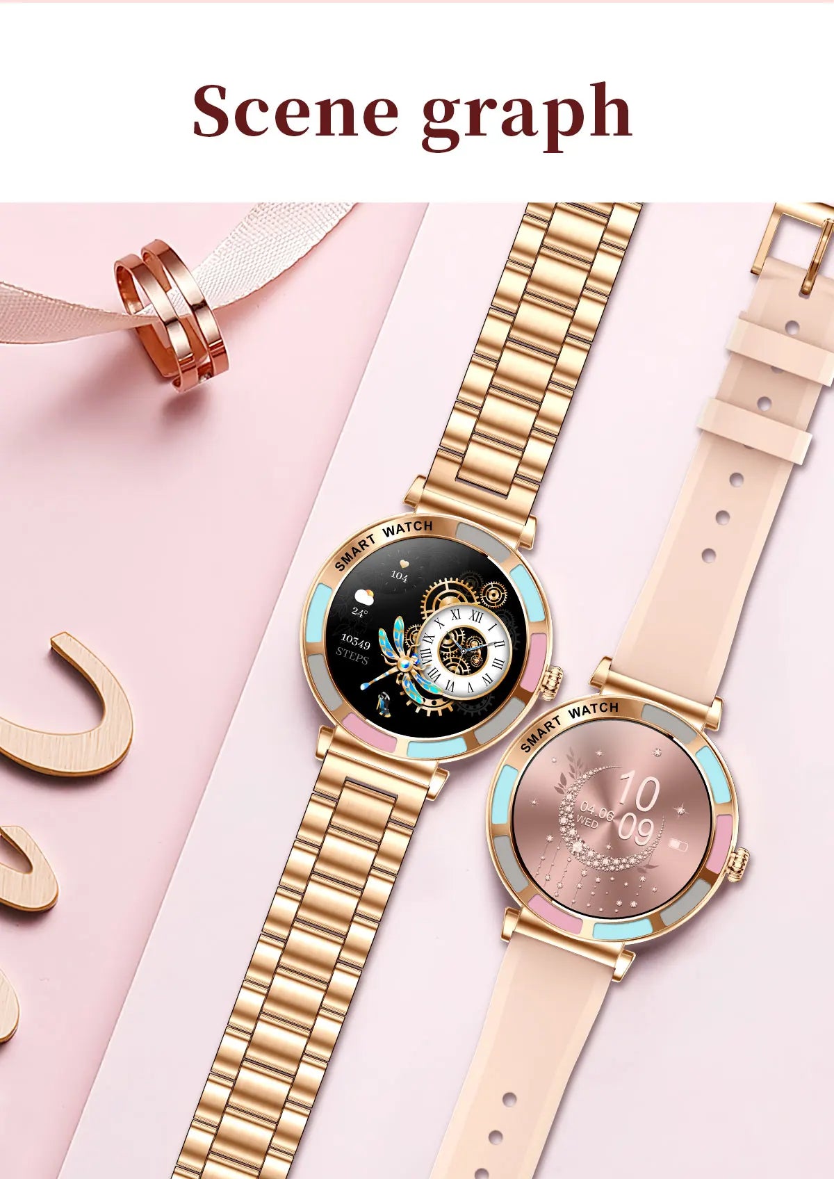 Time Owner Smart Watch 2025 Woman Bluetooth Call Watch Health Monitoring AI Voice Exercise Fitness Tracker Ladies smartwatch
