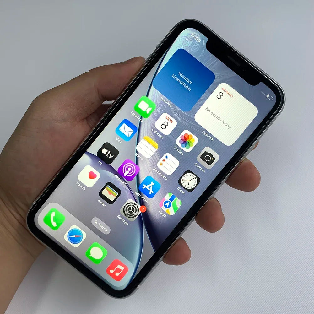 Unlocked Original Apple iPhone XR 64/128/256GB ROM, 3GB RAM, iOS, A12 Bionic Hexa-Core, 6.1'' Display, 12MP Single Camera xr