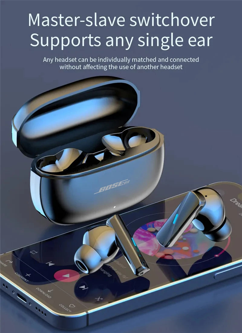 Bosebye Mate 50 TWS Wireless Earbuds Bluetooth5.3 Touch Control Headphone Noise Cancelling Hi-Fi Stereo Sport Earphones With Mic - Universal Market