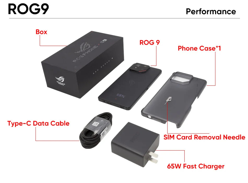 World Premiere ASUS ROG Phone 9 5G Smartphone Snapdragon 8 Elite 6.78‘’ 185Hz AMOLED Display ROG 9 Pro 5800mAh NFC Mobile Phone