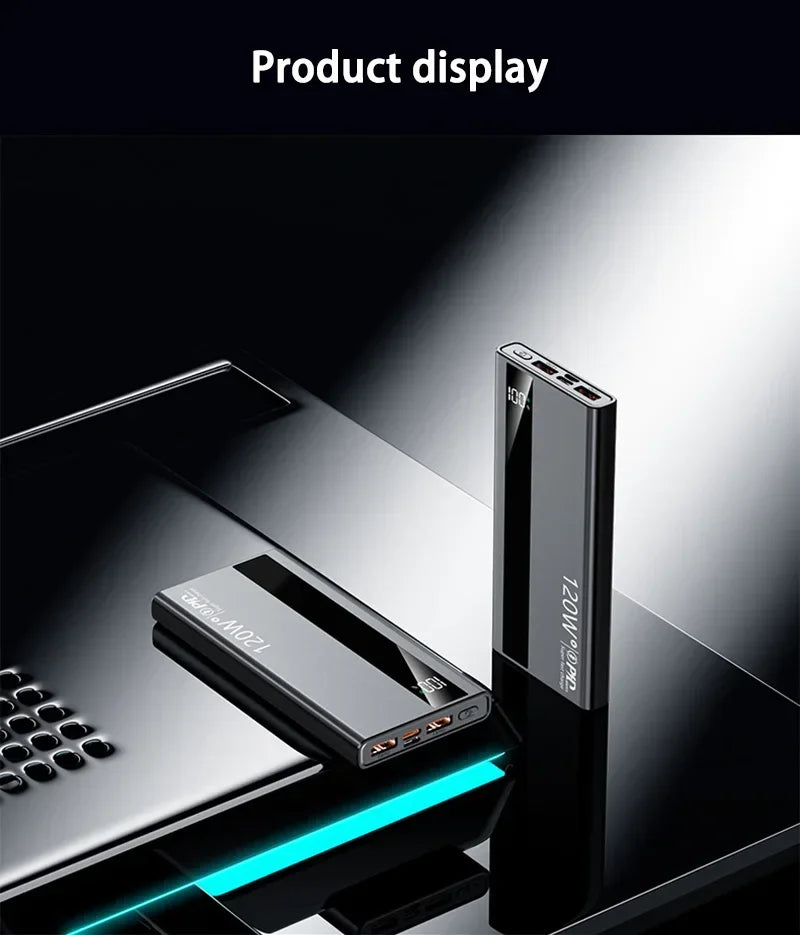 Xiaomi 200000mAh Power Bank 120W Super Fast Charge External Battery High Capacity Digital Display Charger For Iphone 16 Samsung
