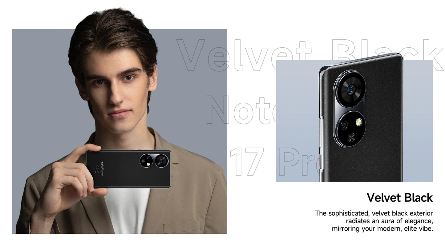 【World Premiere】Ulefone Note 17 Pro Smartphone 6.78" 120HZ AMOLED Curved Display 24GB+256GB 108MP Camera 5050mAh Global Version