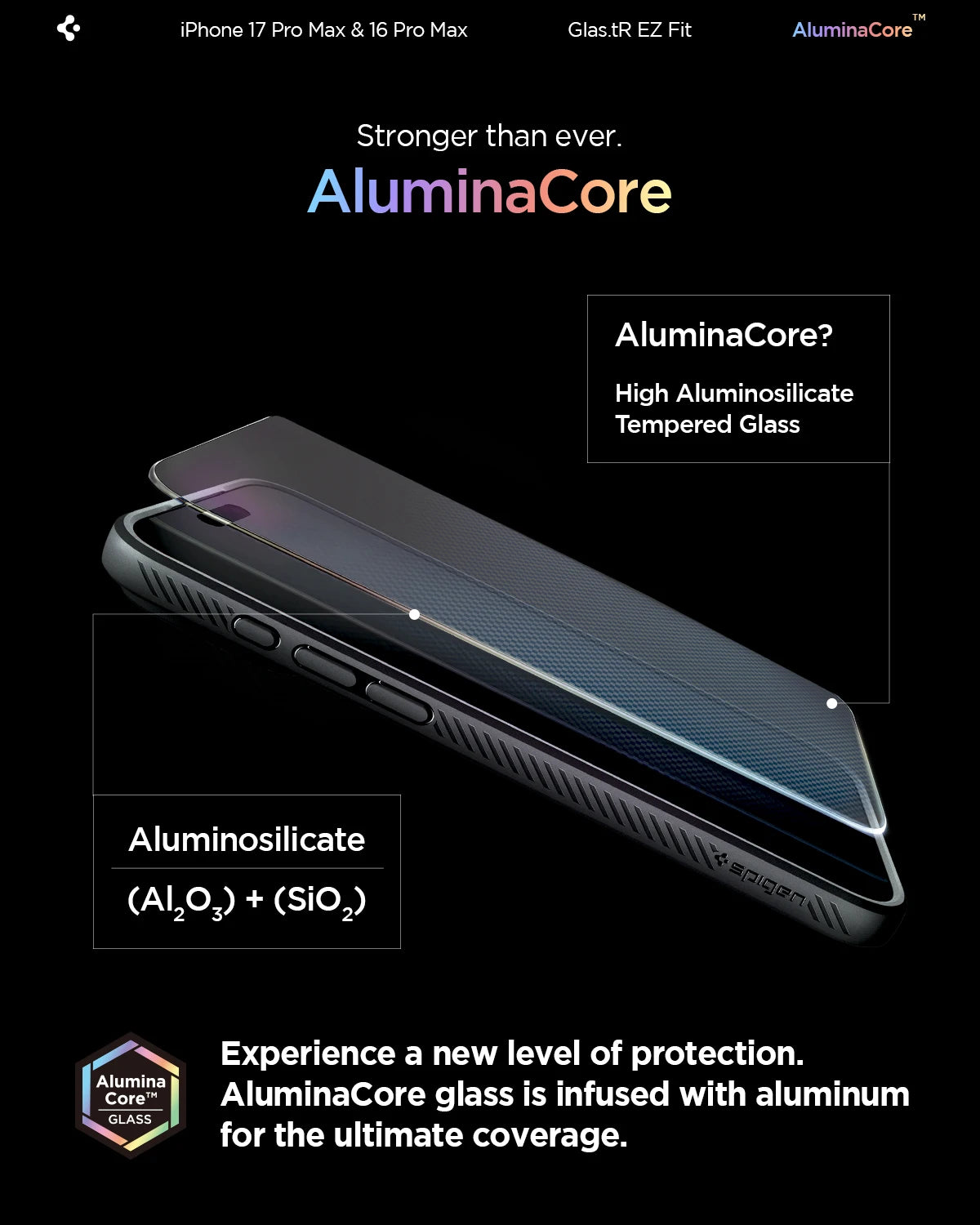 Spigen Glas.tR EZ Fit | Sensor Protected for iPhone 17 Pro Max/17Pro, 17/16 Pro Max /16 Pro Tempered Glass Screen Protector (2P)