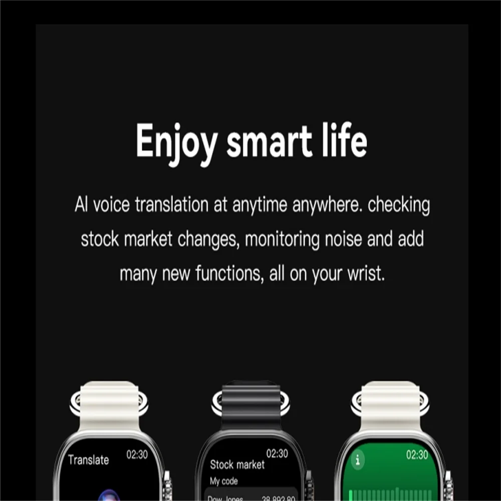 Microwear Smart Watch Ultra 4 Pro Series 10 49mm Gesture Answer ChatGPT NFC Compass Waterproof Sport Smartwatch For Android ios