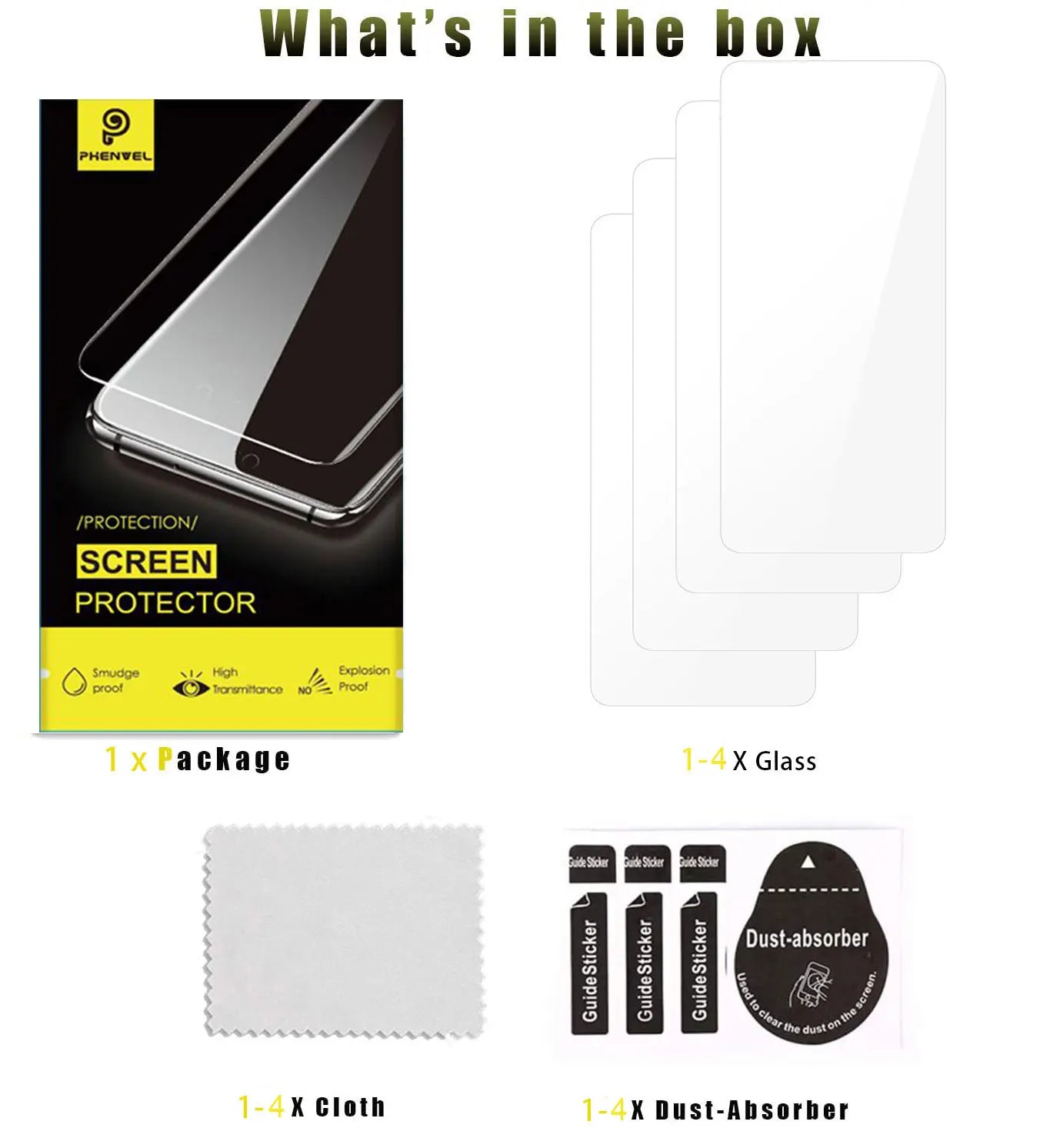 2-4pc Full Clear Tempered Glass Screen Protector For Iphone 15 Pro 16 13 15 16e 16 Pro Max 14 Anti Shatter Protective Glass