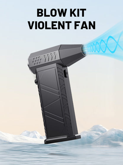 350000 RPM 8000mAh Pocket Dust Blower Mini Turbo Jet Fan Rechargeable 58m/s Turbo Violent Fan Powerful Blower for Cleaning