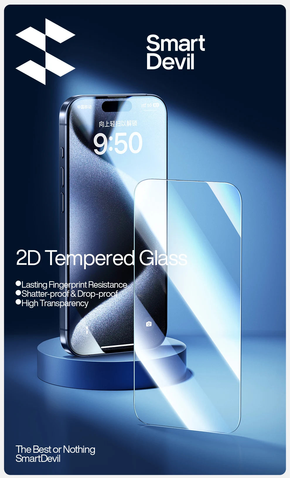 SmartDevil Screen Protector for iPhone 17 Pro Max 17 Air 17 16 Pro Max 15 14 13 15Pro Tempered Glass Non-full Cover Front Film