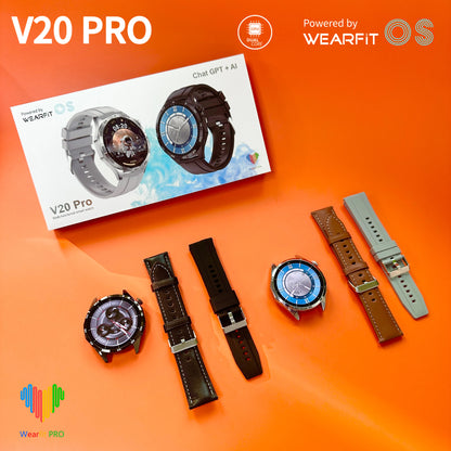 Popular V20PRO round screen smart bracelet GT5 true rate waterproof NFC dual payment AI multi-function smart watch