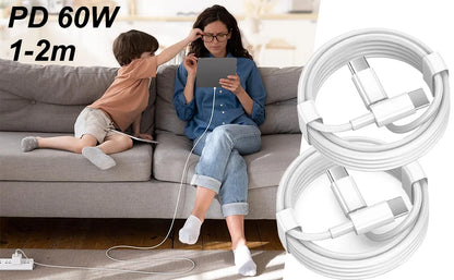 PD 35W USB C Charger Fast Charger Type C Cable Mobile Phone Charger Wall Adapter For iPhone 15 16 Pro Max Xiaomi Samsung Huawei