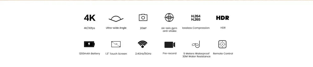 C200Pro SJCAM 5G WiFi Vlogging Action Camera 4K 30FPS ,40M DV Webcam Thumb Camera with 6-Axis Stabilization - Universal Market