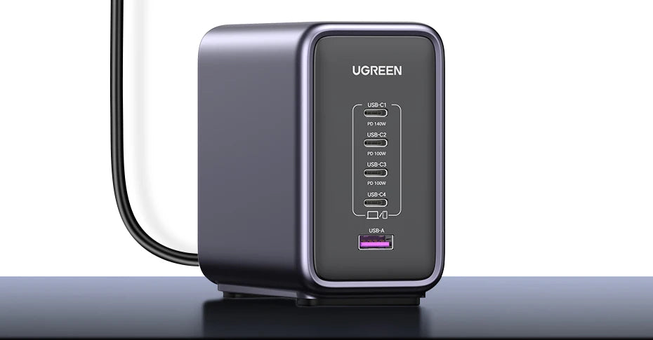 UGREEN 300W GaN Charger Desktop Charging Station USB Charger 140W Max Single Port PD3.1 Fast Charger for MacBook Pro iPad iPhone
