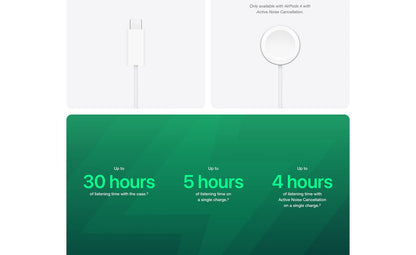 Apple AirPods 4 Wireless Earbuds,with Active Noise Cancellation,Adaptive Audio,Transparency Mode,Spatial Audio,Wireless Charging